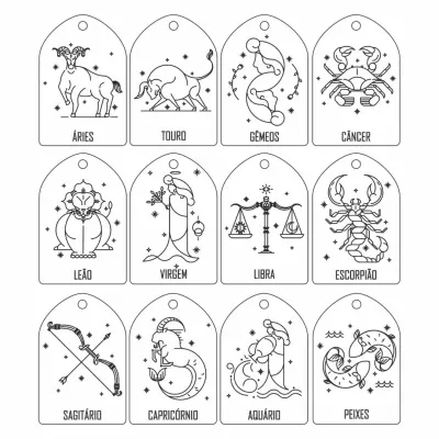 Signos do Zodíaco - artesanato de LeJu Art Decor